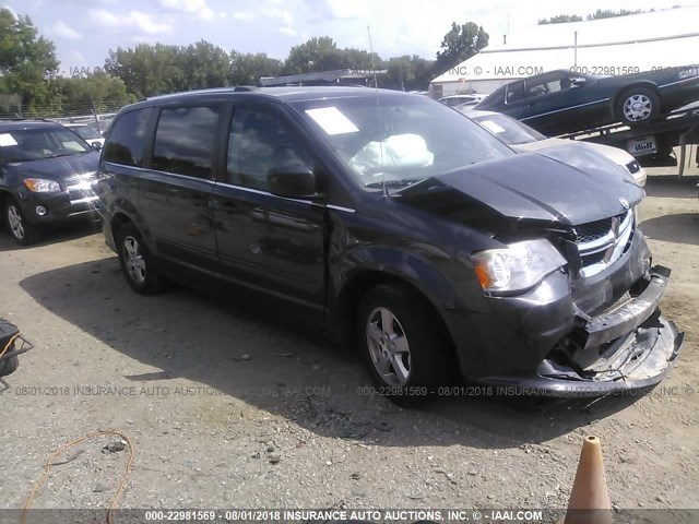 2D4RN5DG6BR791448 - 2011 DODGE GRAND CARAVAN CREW BLACK photo 1