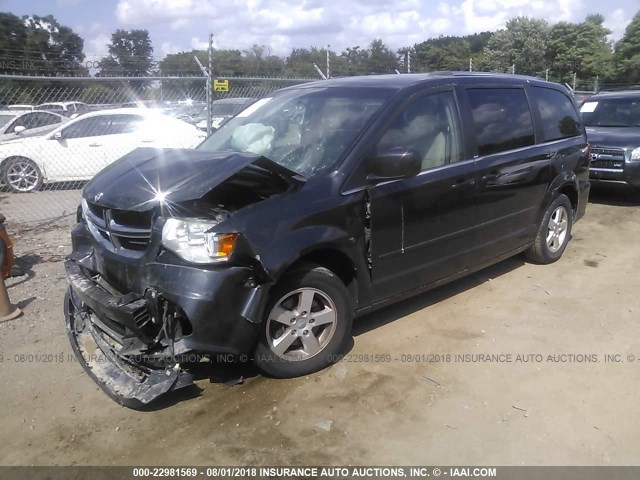 2D4RN5DG6BR791448 - 2011 DODGE GRAND CARAVAN CREW BLACK photo 2