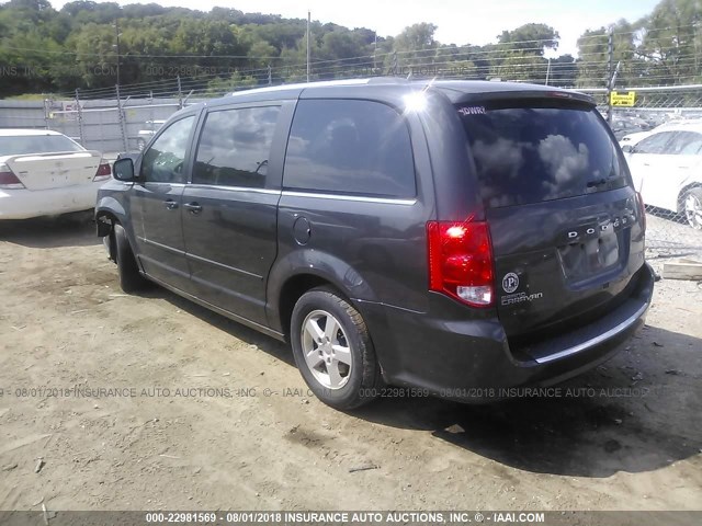 2D4RN5DG6BR791448 - 2011 DODGE GRAND CARAVAN CREW BLACK photo 3