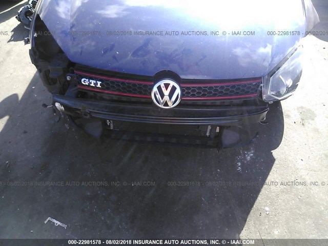 WVWED7AJ6BW191305 - 2011 VOLKSWAGEN GTI ლურჯი ფოტო 6