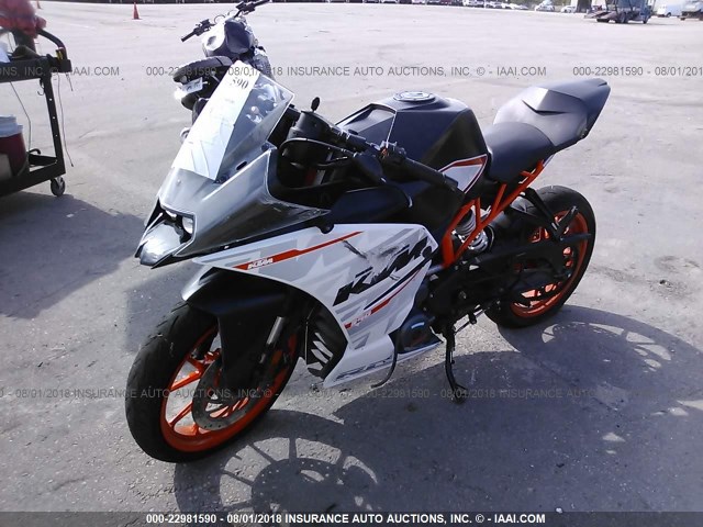 MD2JYJ401GC247267 - 2016 KTM 390 DUKE WHITE photo 2