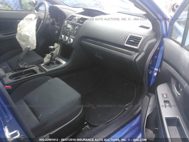 JF1VA1A60F9804868 - 2015 SUBARU WRX BLUE photo 5