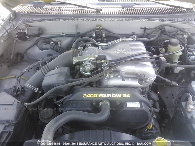 4TASN92N9YZ598874 - 2000 TOYOTA TACOMA XTRACAB PRERUNNER 银色 照片 10