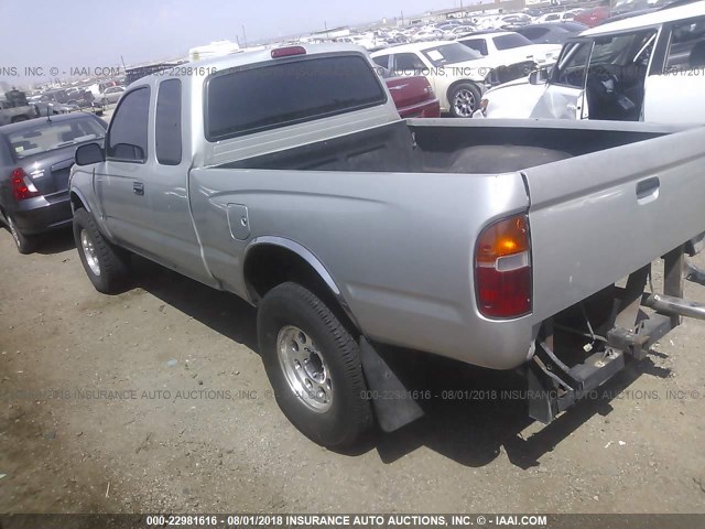 4TASN92N9YZ598874 - 2000 TOYOTA TACOMA XTRACAB PRERUNNER 银色 照片 3