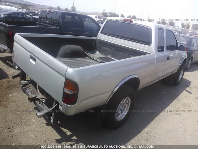4TASN92N9YZ598874 - 2000 TOYOTA TACOMA XTRACAB PRERUNNER 银色 照片 4