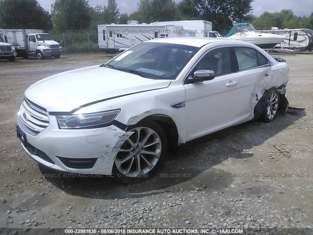 1FAHP2F89EG112274 - 2014 FORD TAURUS LIMITED WHITE photo 2