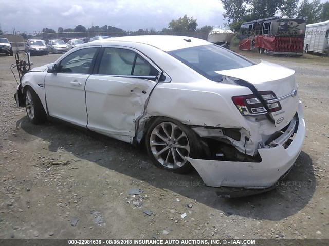 1FAHP2F89EG112274 - 2014 FORD TAURUS LIMITED WHITE photo 3