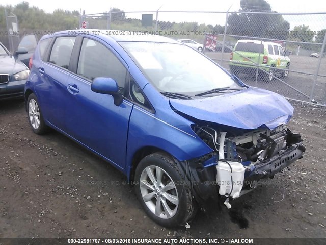 3N1CE2CP2EL430631 - 2014 NISSAN VERSA NOTE S/S PLUS/SV/SL BLUE photo 1