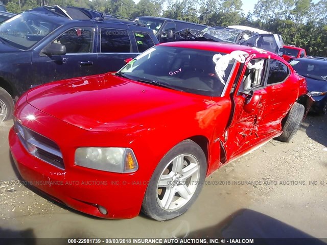 2B3KA53H58H174644 - 2008 DODGE CHARGER R/T RED photo 2