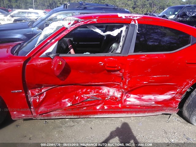 2B3KA53H58H174644 - 2008 DODGE CHARGER R/T RED photo 6