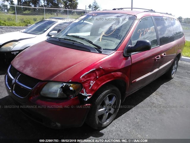 2D4GP54LX3R129937 - 2003 DODGE GRAND CARAVAN ES RED photo 2