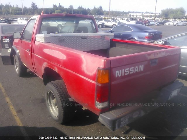 1N6SD11S8SC376589 - 1995 NISSAN TRUCK E/XE RED photo 3