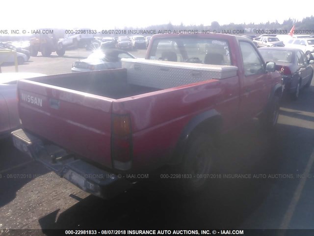 1N6SD11S8SC376589 - 1995 NISSAN TRUCK E/XE RED photo 4