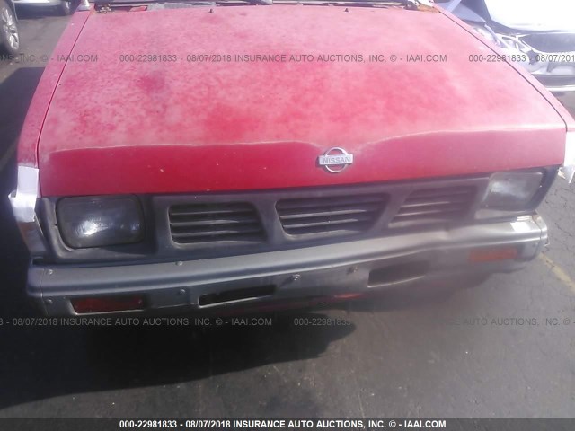 1N6SD11S8SC376589 - 1995 NISSAN TRUCK E/XE RED photo 6