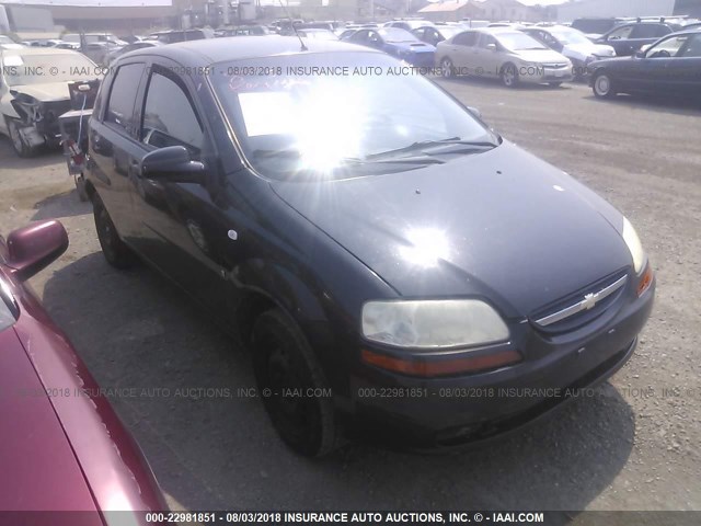 KL1TD66687B763793 - 2007 CHEVROLET AVEO LS BLACK photo 1