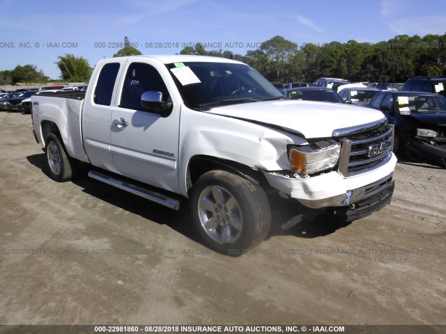 1GTR2VE71DZ325231 - 2013 GMC SIERRA K1500 SLE WHITE photo 1