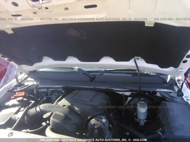 1GTR2VE71DZ325231 - 2013 GMC SIERRA K1500 SLE WHITE photo 10