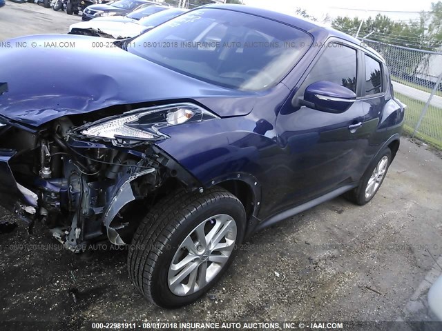 JN8AF5MR8FT507412 - 2015 NISSAN JUKE S/SV/SL/NISMO BLUE photo 2