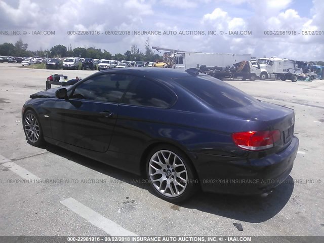 WBAWV1C51AP123871 - 2010 BMW 328 I SULEV BLUE photo 3