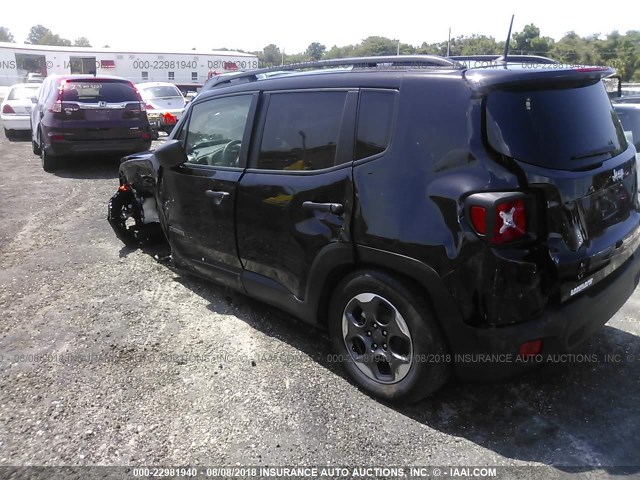 ZACCJAAB8HPG24117 - 2017 JEEP RENEGADE SPORT Սև լուսանկար 6