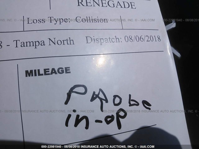ZACCJAAB8HPG24117 - 2017 JEEP RENEGADE SPORT Սև լուսանկար 7
