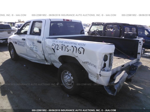 3D7TP2CT6BG505877 - 2011 DODGE RAM 2500 WHITE photo 3