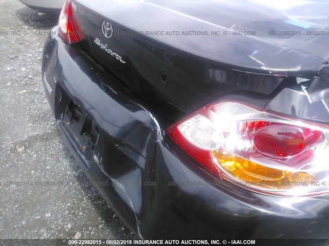 2T1CF28P22C586458 - 2002 TOYOTA CAMRY SOLARA SE/SLE შავი ფოტო 6