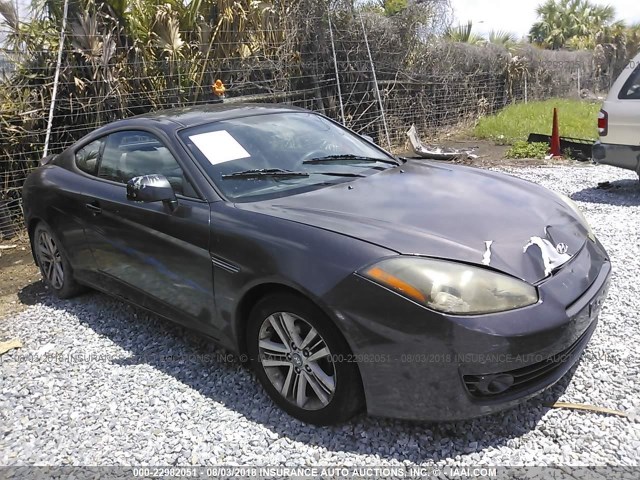 KMHHM66D18U276109 - 2008 HYUNDAI TIBURON GS GRAY photo 1