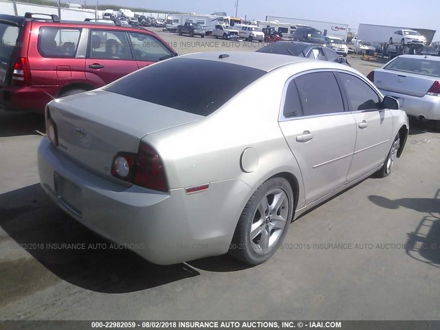 1G1ZH57B99F241773 - 2009 CHEVROLET MALIBU 1LT TAN photo 4