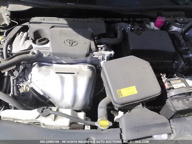 4T4BF1FK1FR481496 - 2015 TOYOTA CAMRY LE/XLE/SE/XSE 灰色 照片 10
