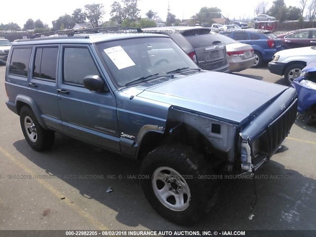 1J4FJ68S6WL252420 - 1998 JEEP CHEROKEE SPORT/CLASSIC ლურჯი ფოტო 1