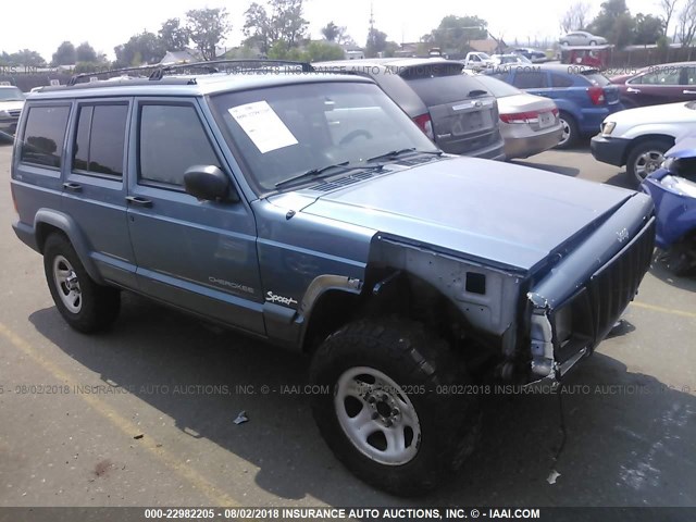 1J4FJ68S6WL252420 - 1998 JEEP CHEROKEE SPORT/CLASSIC BLUE photo 1