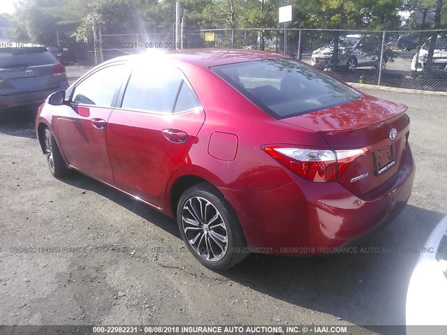 2T1BURHE8GC693952 - 2016 TOYOTA COROLLA L/LE/LE PLS/PRM/S/S PLS RED photo 3