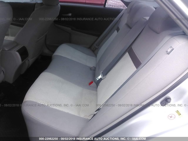 4T1BF1FK4CU581243 - 2012 TOYOTA CAMRY SE/LE/XLE ვერცხლისფერი ფოტო 8