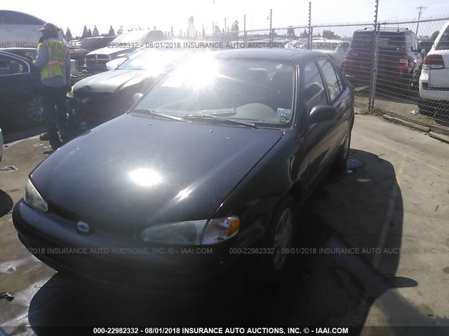 1Y1SK5487XZ415320 - 1999 CHEVROLET GEO PRIZM LSI BLACK photo 2