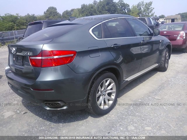 5UXFG83569LZ94191 - 2009 BMW X6 GRAY photo 4