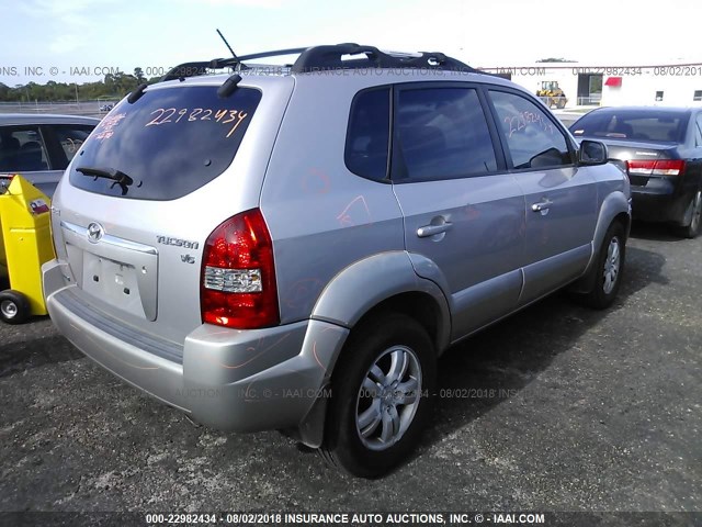 KM8JN12D26U263387 - 2006 HYUNDAI TUCSON GLS/LIMITED SILVER photo 4