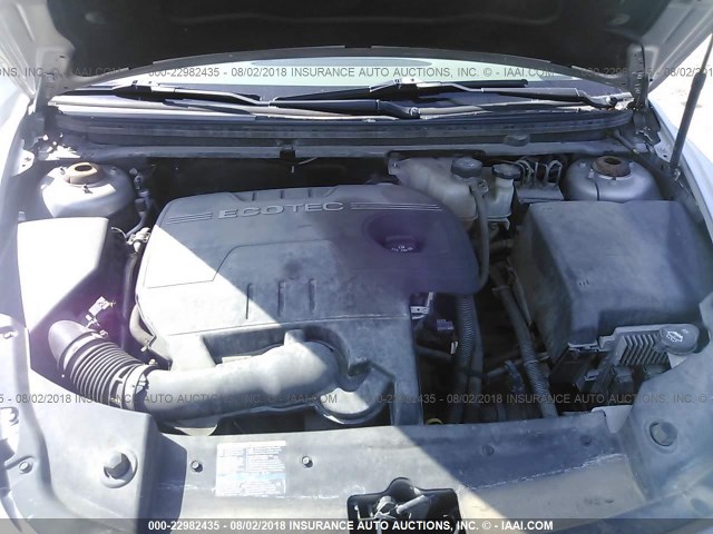 1G1ZG57B38F211038 - 2008 CHEVROLET MALIBU LS ვერცხლისფერი ფოტო 10