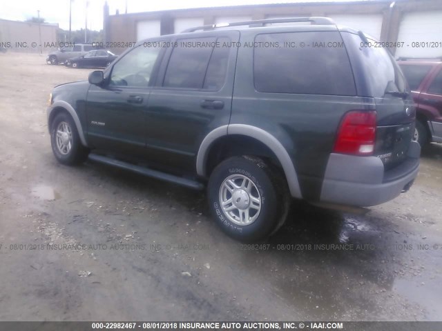 1FMZU72E22UA24045 - 2002 FORD EXPLORER XLS GREEN photo 3