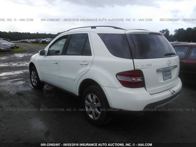 4JGBB86EX6A006486 - 2006 MERCEDES-BENZ ML 350 WHITE photo 3