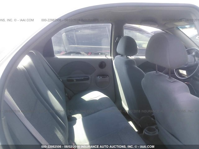 KL1TJ52604B258237 - 2004 CHEVROLET AVEO LS WHITE photo 8