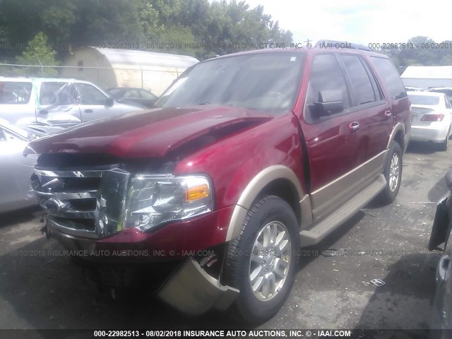 1FMJU1J59DEF59558 - 2013 FORD EXPEDITION XLT/KING RANCH RED photo 2