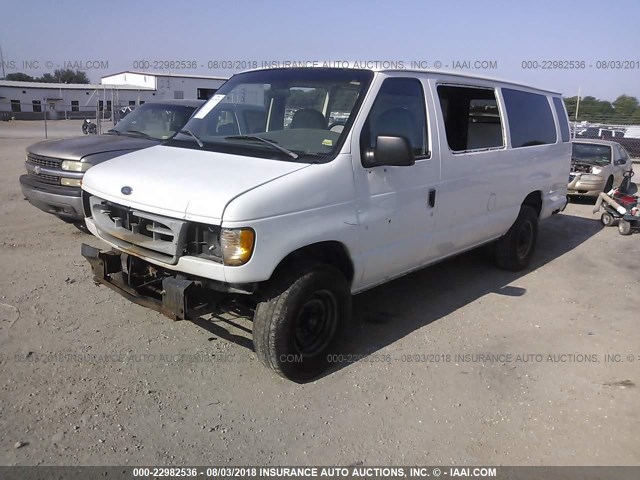 1FBSS31LXWHC10830 - 1998 FORD ECONOLINE E350 SUPER DUTY WHITE photo 2