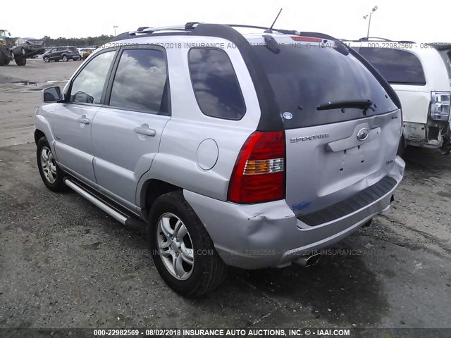 KNDJE723267225977 - 2006 KIA NEW SPORTAGE  SILVER photo 3