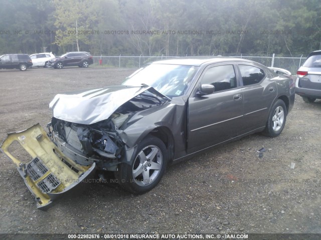 2B3CA3CV2AH267044 - 2010 DODGE CHARGER SXT GRAY photo 2