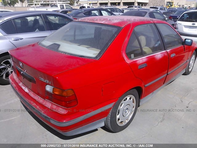 4USCC8327SLA07249 - 1995 BMW 318 I AUTOMATIC RED photo 4