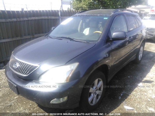 2T2HK31U27C031746 - 2007 LEXUS RX 350 BLUE photo 2