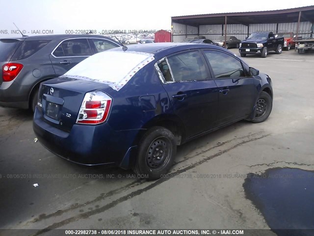 3N1AB61E57L616899 - 2007 NISSAN SENTRA 2.0/2.0S/2.0SL BLUE photo 4