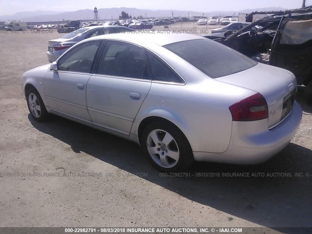 WAUED64B91N020547 - 2001 AUDI A6 2.7T QUATTRO SILVER photo 3