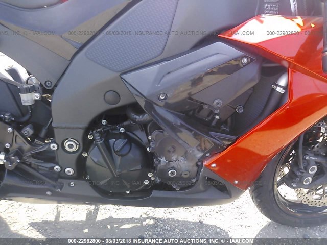 JKAZXCE199A024160 - 2009 KAWASAKI ZX1000 E ORANGE photo 8